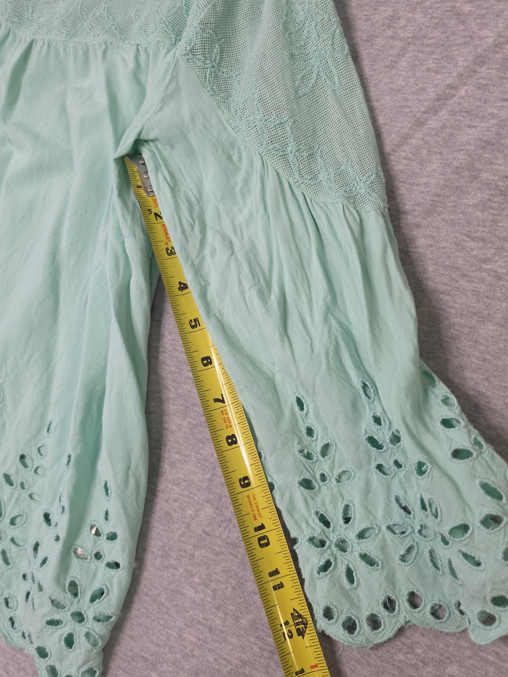 Jessica Simpson Mint Eyelet Embroidered Tunic Perfect For Summer Or Fall Size Sm - Picture 8 of 9